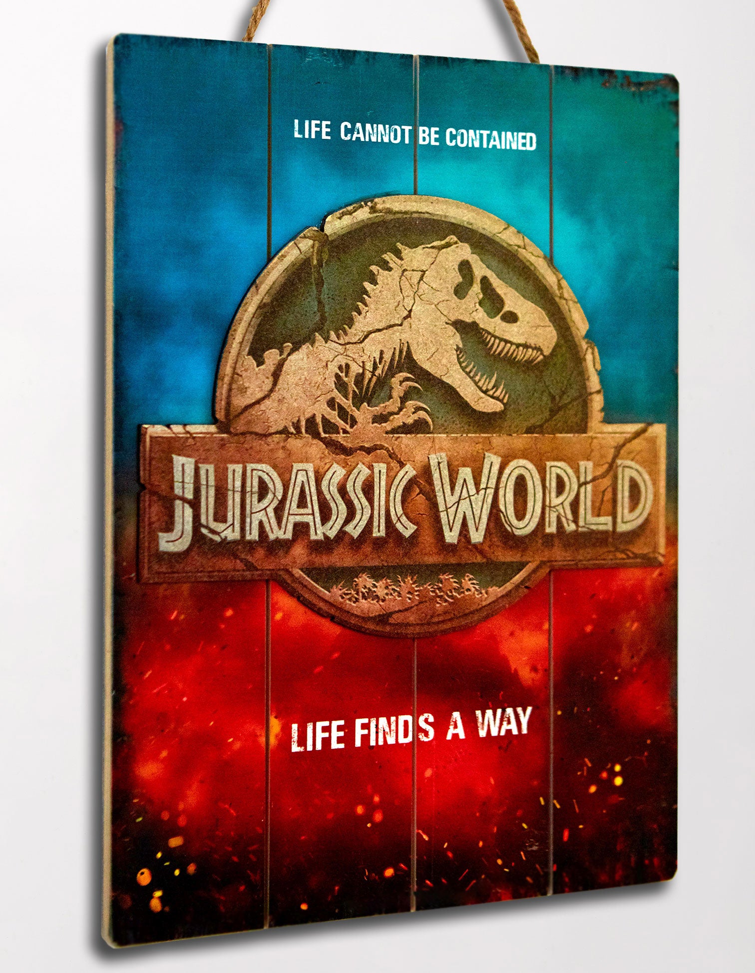 JURASSIC WORLD - WOODART 3D "Life Finds a Way"