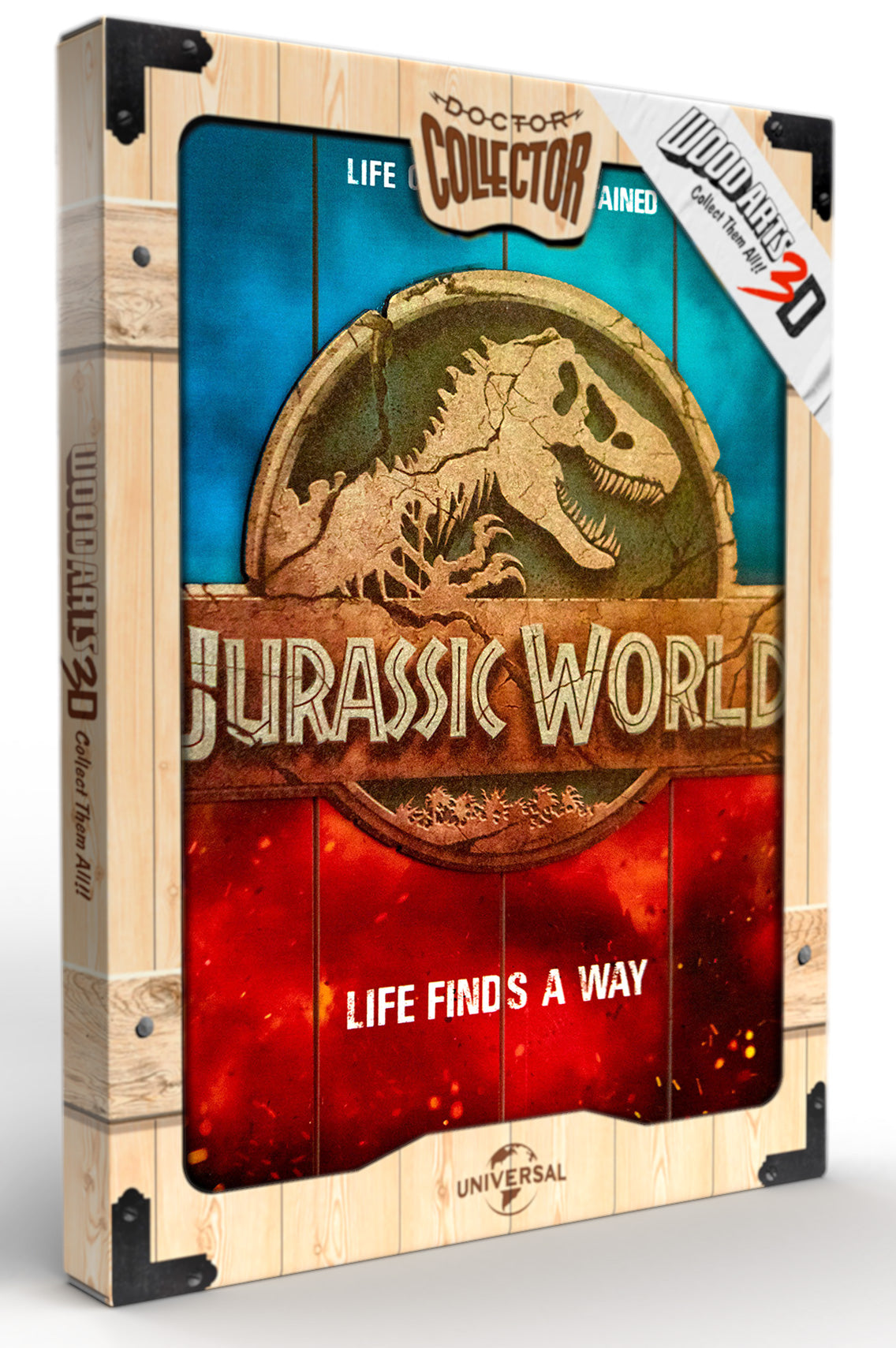 JURASSIC WORLD - WOODART 3D "Life Finds a Way"