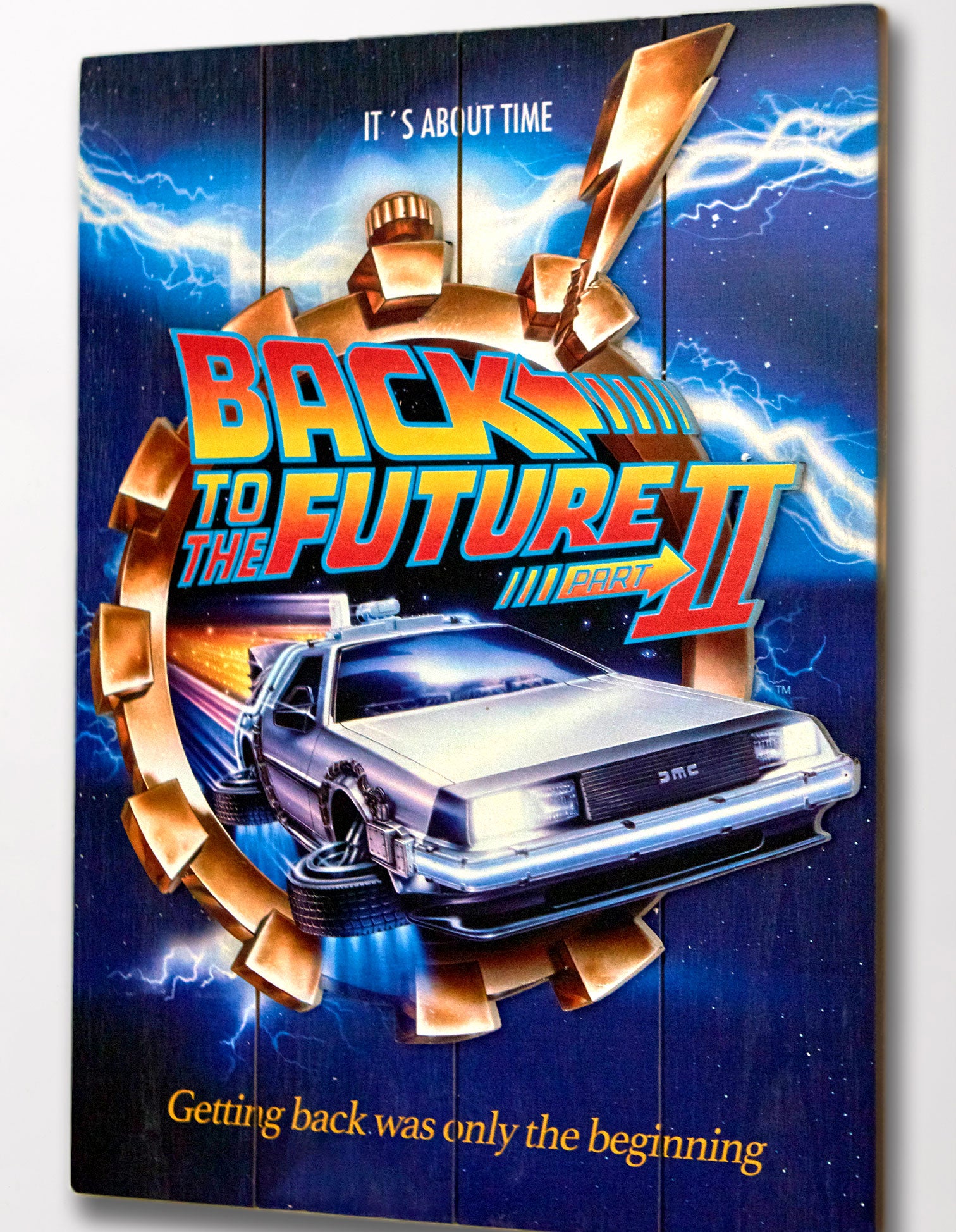 BACK TO THE FUTURE II - WOODART 3D -"Flying Delorean"