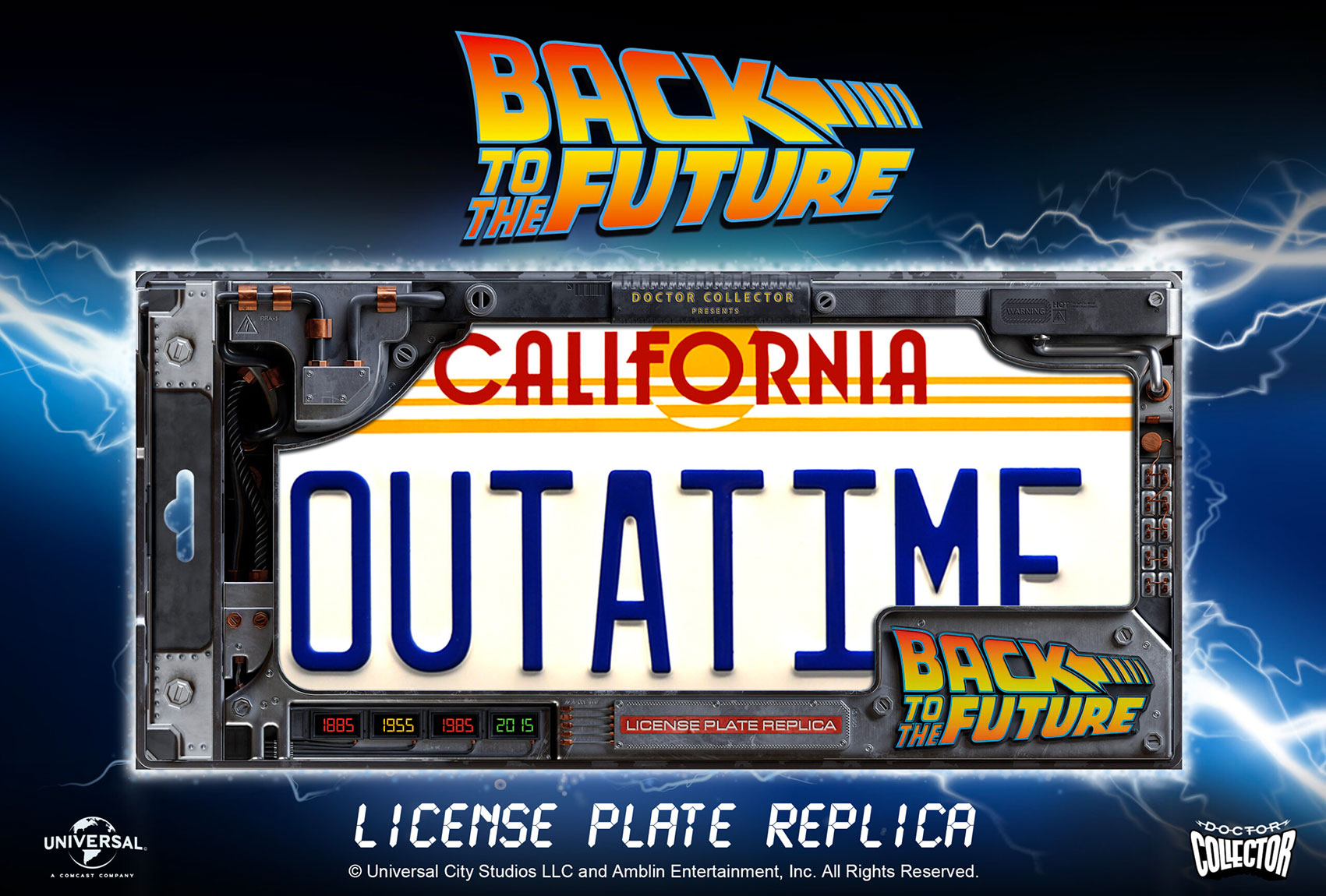 BACK TO THE FUTURE "OUTATIME" -  License Plate