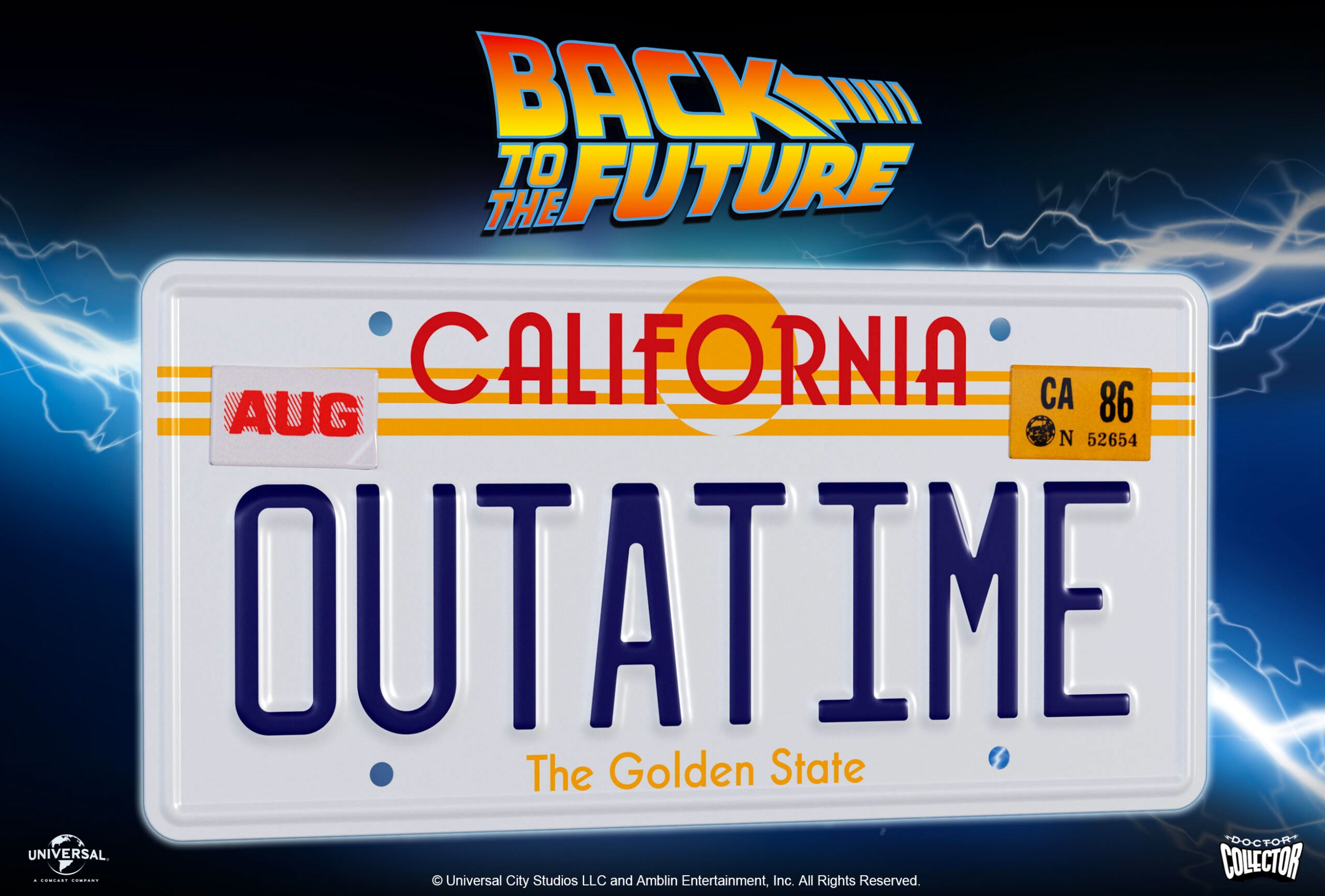 BACK TO THE FUTURE "OUTATIME" -  License Plate