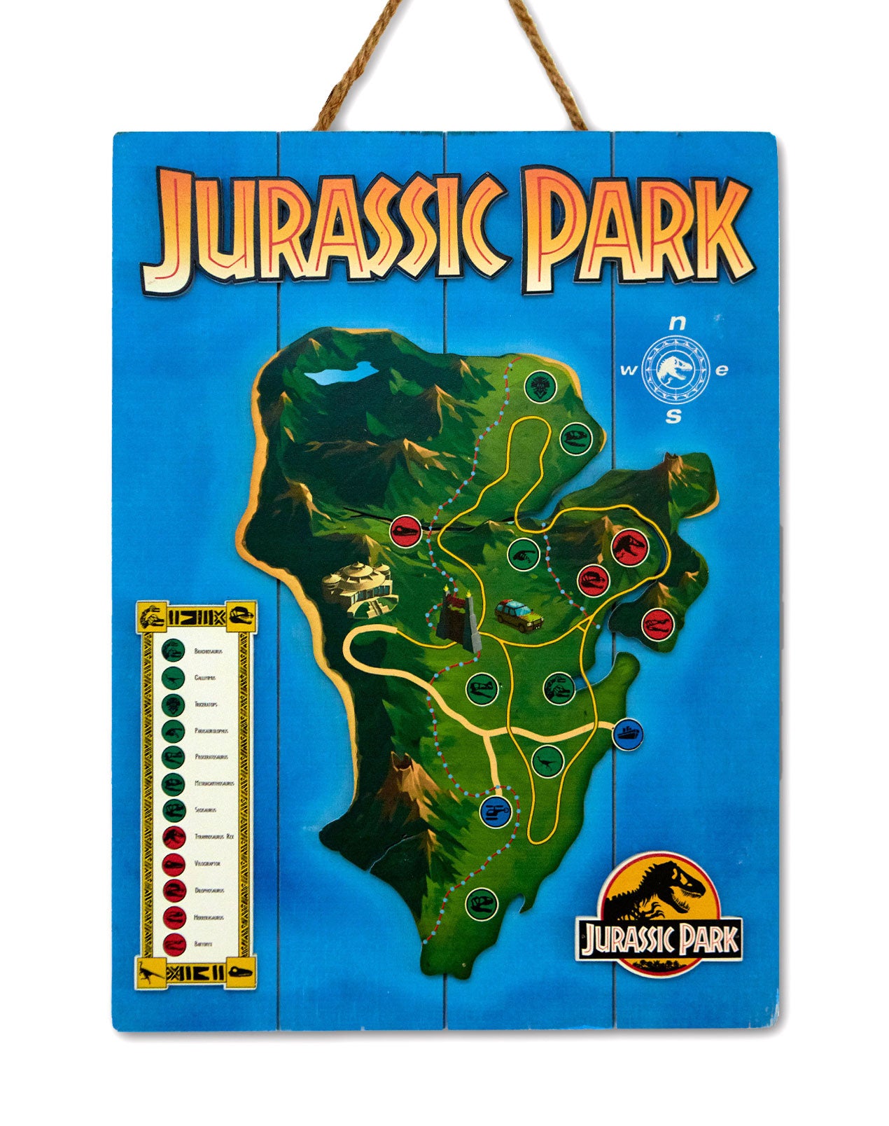 JURASSIC PARK  - WOODART 3D "Isla Nublar"