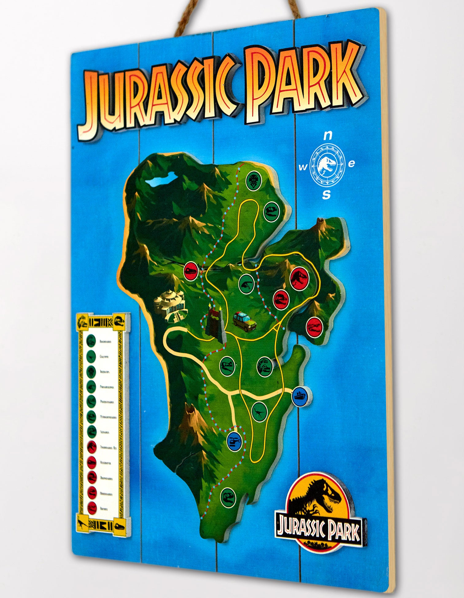 JURASSIC PARK  - WOODART 3D "Isla Nublar"