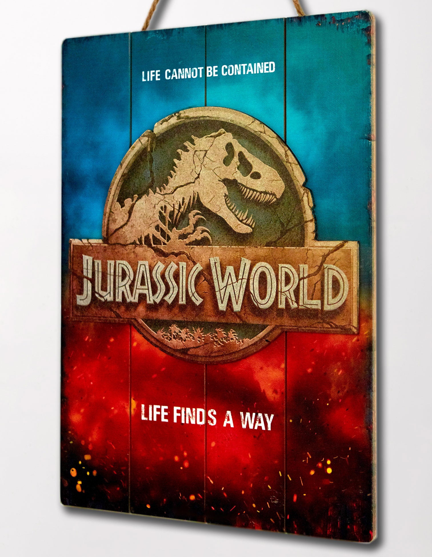 JURASSIC WORLD  - WOODART 3D "Life Finds a Way"