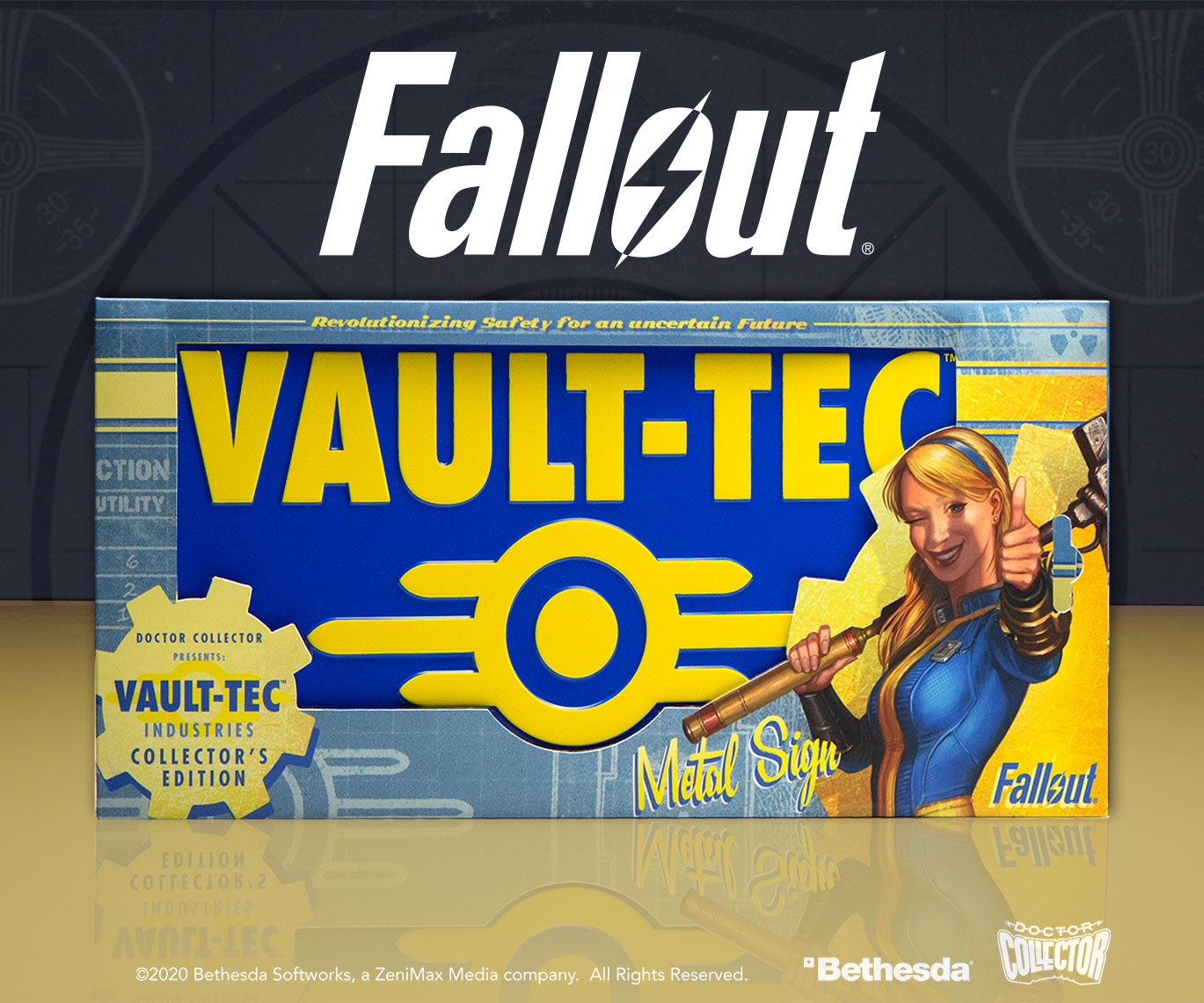 FALLOUT / Vault Tec - Metal Sign