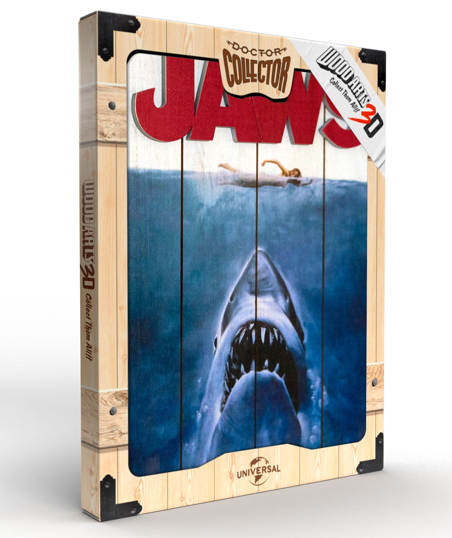 JAWS- WOODART 3D "1975 Art"